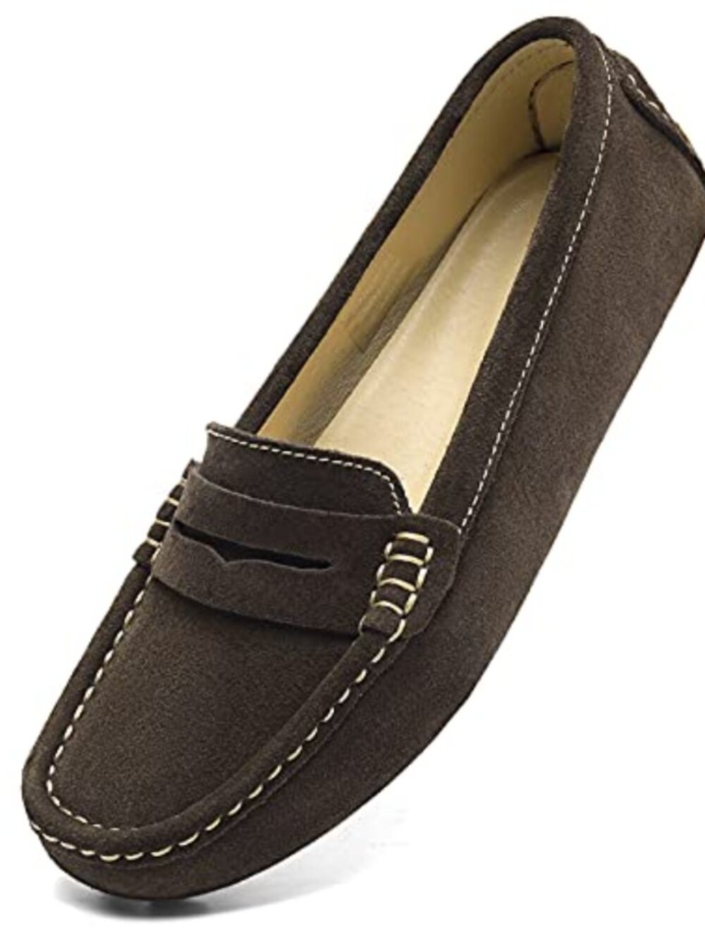 Microsuede Penny Loafers Slip-On Driving Mocs Comfort Flats